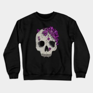 Amethyst crystal vampire skull Crewneck Sweatshirt